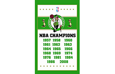 Boston Celtics World Champions Flag 3ft x 5ft Polyester NBA Banner Flying Size No